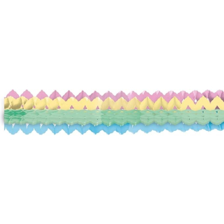 Mini Girlanden Bright Rainbow, 2 Stück, Papier, 8 x 200 cm, Hängedekoration