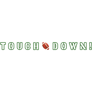Partykette Touchdown, 180 x 15 cm, Papier, Football, Dekoration, Motto-Party