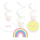 Dekospiralen Rainbow and Cloud, Wolke, Regenbogen, Sonne, Kindergeburtstag, Hängedekoration