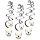 9911665 - Deko Wirbel Skulls 60 cm Papier schwarz/weiß 6 Stück, 60cm