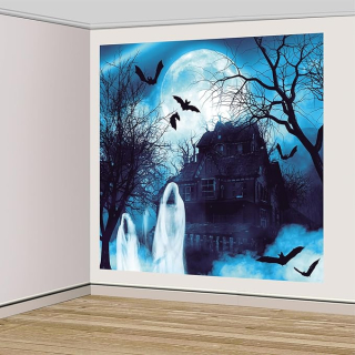 Geister Wanddeko Haunted Forest Papier 2 Teile