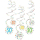 9909831 - Spiralgirlanden 30 Confetti Birthday 61 cm Papier 6 Stück