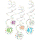 Spiralgirlanden 40 Confetti Birthday 61 cm Papier 6 Stück