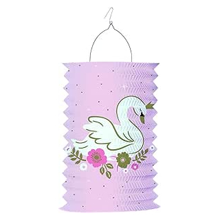Zuglaterne Schwan Saint Martin junior 28 cm Papier rosa
