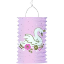 Zuglaterne Schwan Saint Martin junior 28 cm Papier rosa