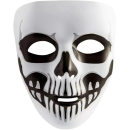 Adult Plastic Black & Bone Horror Skull Mask