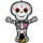 4316575 -  holografischer Day of The Dead Skelett Folienballon P35 verpackt 66 cm x 86 cm, Multi