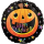 Luftballon aus Aluminium, Kürbis, Smiley Halloween, 45 cm