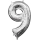 330901 - Ballon 9 Silver
