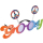 Brille Groovy 60´s, Spaßbrille, Mottoparty, Karneval, Accessoire, Scherzbrille, Hippie