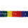 9906499 - Girlande Regenbogen, 16 x 400 cm, Papier, Partykette, Hängedekoration