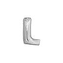 Silber Buchstabe L SuperShape Folienballon-42, silber