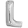 Silber Buchstabe L SuperShape Folienballon-42, silber