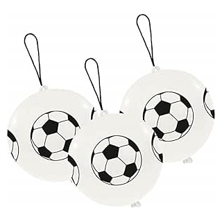 995794 - 3 Latexballons Punch Balls Fußball, circa 35 cm, Geburtstag, Fußball, Weltmeisterschaft, Heliumballon