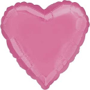 Standard Folienballon Herz Helles Bubble Gum Pink,...