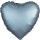 Standard Folienballon Satin Luxe Steel Blue, Herz, Durchmesser 43 cm, Luftballon, Hochzeit, Heliumballon