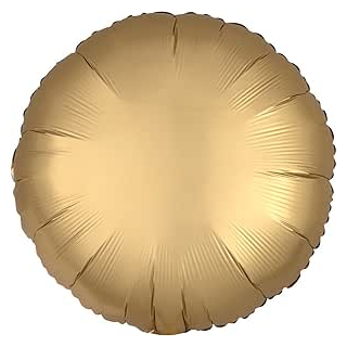Ballon Satin Luxe Gold Sateen Circle 18In Foil