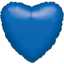 18In Metallic Blue Heart Foil