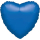 18In Metallic Blue Heart Foil