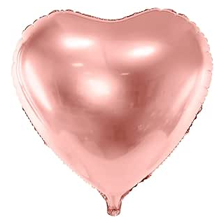 Ballon Satin Rose Copper Heart 45 cm