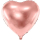 Ballon Satin Rose Copper Heart 45 cm