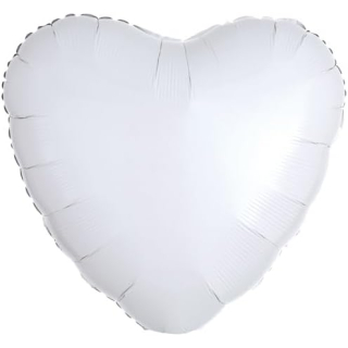 Metallic White Heart PKG