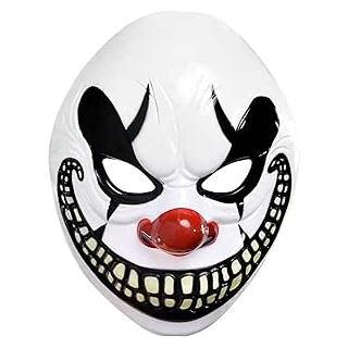 845804-55 - Adult Plastic Freak Show Clown Mask