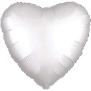 Standard Folienballon Satin Luxe White, Herz, Durchmesser...