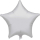 Amscan 3057601 - Standard Folienballon Stern, silber metallic, 43cm, Luftballon, Heliumballon