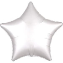 Folienballon Satin Luxe White, Stern, 43 cm,