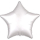 Folienballon Satin Luxe White, Stern, 43 cm,