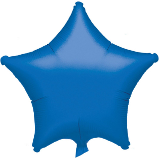 Royal Blue Solid Star Foil Balloon 20", Bulk