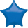 Royal Blue Solid Star Foil Balloon 20", Bulk