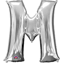 Letter M Supershape Silver Foil Balloon...