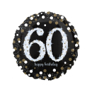 Amscan 10022919 Folienballon 60 Sparkling Birthday,...