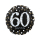 Amscan 10022919 Folienballon 60 Sparkling Birthday, Schwarz, Silber, Gold