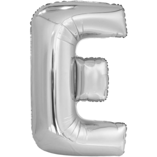 Silber Buchstabe E SuperShape Folienballon-44 Silber