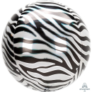 Sphärischer Orbz Folienluftballon Zebra