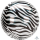 Sphärischer Orbz Folienluftballon Zebra