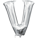 3298901 - Folienballon Buchstabe V Silber, 81 cm x 81 cm,