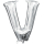 3298901 - Folienballon Buchstabe V Silber, 81 cm x 81 cm,