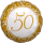 Standard Folienballon 50 Jahre, gold, Durchmesser circa 43 cm, Heliumballon