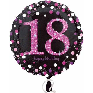 3378301 - Rosa glitzernde Feier 18. Geburtstag Balloons S40