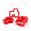 50 x Traktor Förmchen 6 x 7 cm