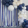 Ginger Ray MIX-668 Backdrop Ballon-Bogen und Luftschlangen, Blau und Creme
