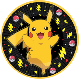 Pokémon Pappteller für Kindergeburtstag, 8 Stück