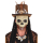 847441-55 - Halbmaske Totenkopf, Einheitsgröße für Erwachsene, Beige-Schwarz, - 847441-55