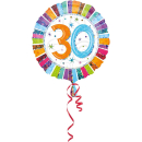 1606901 - Folienballon Radiant Birthday 30, Durchmesser...