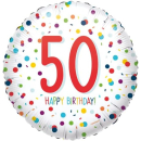 Folienballons * KONFETTI DESIGN * 50.  Geburtstag