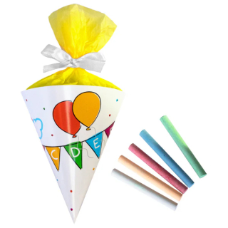 Mini Schultüte inkl. Kreide